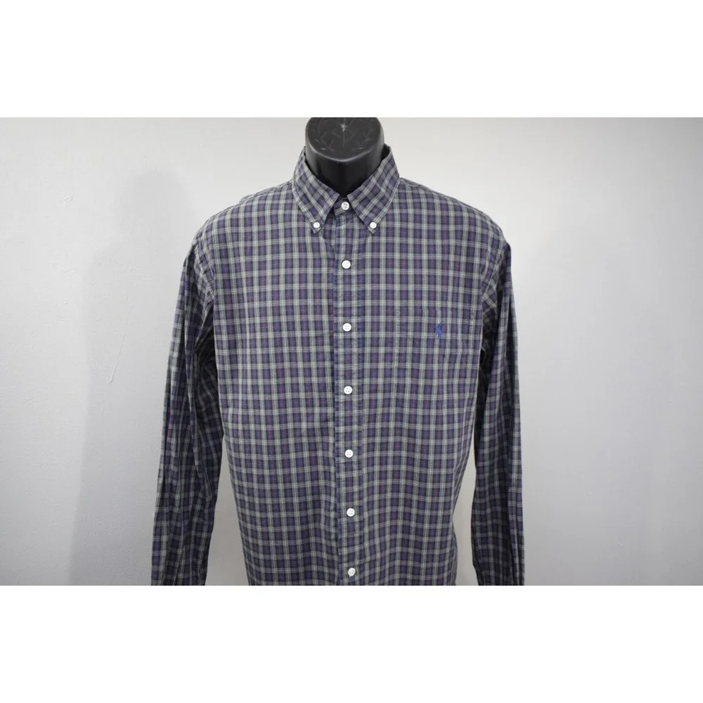 Polo‎ Ralph Lauren Custom Fit Plaid Dress Shirt Long Sleeve Mens Size XL